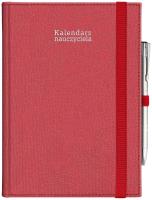Okładka książki Kalendarz naucz. 2024/2025 A5 tyg. gumka czerwony