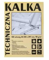 Kalka kreślarska A4/100 arkuszy 90g. Wydawca: Koh-I-Noor. SmakLiter.pl Opakowanie Kalka kreślarska A4/100 arkuszy 90g