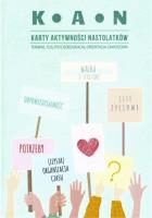 KAN - Karty Aktywności Nastolatków. Autor: Wegner-Jezierska Magdalena, Dominika Gołąb. SmakLiter.pl Okładka książki KAN - Karty Aktywności Nastolatków
