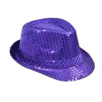 Opakowanie Kapelusz cekiny fioletowy