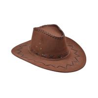 Opakowanie Kapelusz kowboja welurowy brązowy