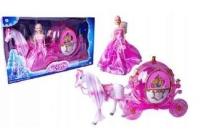 Opakowanie Kareta z lalką i koniem zasilana bateriami