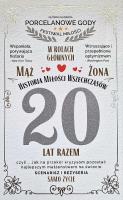 Opakowanie Karnet 20 rocznica ślubu (porcelanowa)