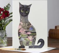 Opakowanie Karnet A001 B6 + koperta Czarny kot