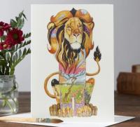 Opakowanie Karnet A003 B6 + koperta Lew