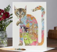 Opakowanie Karnet A010 B6 + koperta Kot liżący łapę