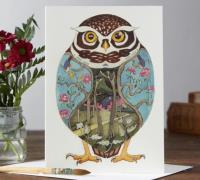 Opakowanie Karnet A015 B6 + koperta Mała sowa