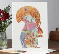 Opakowanie Karnet A021 B6 + koperta Czerwona wiewiórka