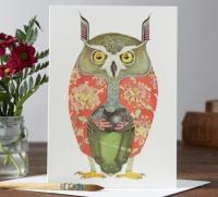 Opakowanie Karnet A023 B6 + koperta Sowa z długimi uszami