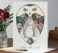Opakowanie Karnet A040 B6 + koperta Zimowa sowa