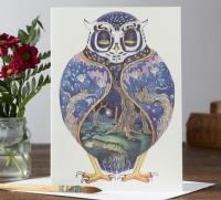 Karnet A062 B6 + koperta Niebieska sowa. Wydawca: DM Collection. SmakLiter.pl Opakowanie Karnet A062 B6 + koperta Niebieska sowa