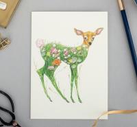 Opakowanie Karnet A081 B6 + koperta Jelonek na łące