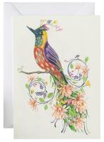 Opakowanie Karnet A162 B6 + koperta Rajski ptak na gałęzi