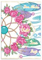 Opakowanie Karnet A5 ślub łapacz snów pionowy z kieszonką