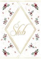 Opakowanie Karnet A5 ślub Róże z tortu