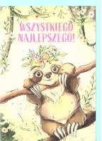 Opakowanie Karnet A5 Urodziny - Leniwiec