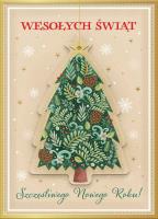 Karnet B6 BN z zawieszką Choinka. Wydawca: Henry. SmakLiter.pl Opakowanie Karnet B6 BN z zawieszką Choinka