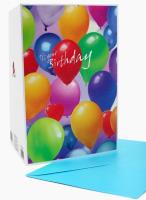 Opakowanie Karnet B6 JCM-19-8-43 metalizowany Urodziny Balony