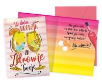 Opakowanie Karnet B6 konfetti Urodziny aperol