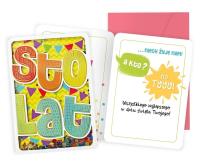 Opakowanie Karnet B6 konfetti Urodziny sto lat