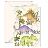 Opakowanie Karnet B6 koperta 6170 Dinozaury Stegozaur Brontozaur Triceratops
