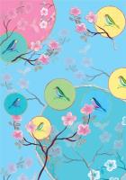 Opakowanie Karnet B6 + koperta MO5092 Ptaki na drzewie