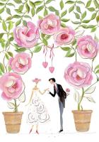 Opakowanie Karnet B6 + koperta MO5179 Ślub Para Młoda Kwiaty