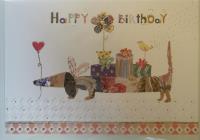 Opakowanie Karnet B6 + koperta MO5770 Urodziny Jamnik