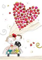 Opakowanie Karnet B6 + koperta MO6742 Ślub Truskawki