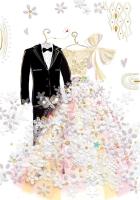 Opakowanie Karnet B6 + koperta MO6757-3 Ślub Stroje