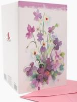 Opakowanie Karnet B6 MR-16-17 Naklejany cekiny Kwiaty