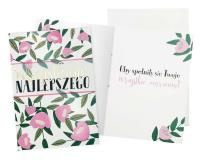 Opakowanie Karnet B6 Najlepsze życzenia kwiaty
