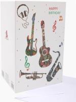 Opakowanie Karnet B6 NME-004 Brokat Urodziny Instrumenty