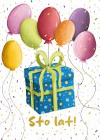 Opakowanie Karnet B6 Prezent z balonami