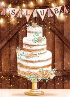 Opakowanie Karnet B6 Ślub z kieszonką - Tort boho