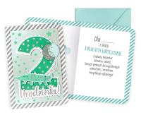 Opakowanie Karnet B6 Urodziny 2 chłopiec