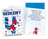 Opakowanie Karnet B6 Urodziny 4 pies strażak