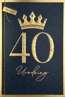 Opakowanie Karnet B6 Urodziny 40