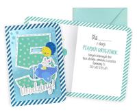 Opakowanie Karnet B6 Urodziny 5 chłopiec