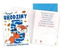 Opakowanie Karnet B6 Urodziny 5 lisek