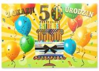 Opakowanie Karnet B6 Urodziny 50
