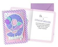 Opakowanie Karnet B6 Urodziny 9 dziewczynka