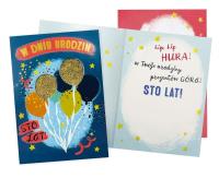 Opakowanie Karnet B6 Urodziny balony
