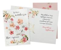 Opakowanie Karnet B6 Urodziny damskie, kwiaty