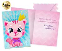 Opakowanie Karnet B6 Urodziny kotek
