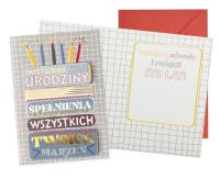 Karnet B6 Urodziny (męskie, tort). Autor: Kukartka. SmakLiter.pl Okładka książki Karnet B6 Urodziny (męskie, tort)