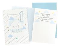 Opakowanie Karnet B6 Urodziny Roczek (chmurka niebieska)