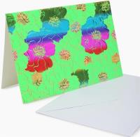 Opakowanie Karnet B6 YG-20-G106 złocony Kwiaty seledyn