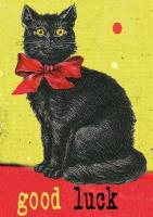 Opakowanie Karnet B6 z kopertą Czarny kot Good Luck