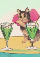 Opakowanie Karnet B6 z kopertą Kot i drinki